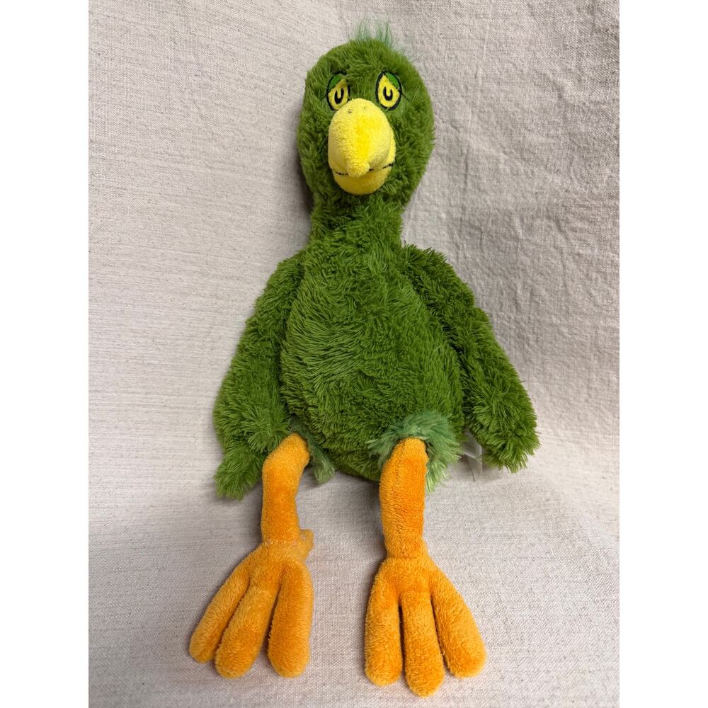 Dr Seuss Hooey The Parrot Plush 16” Grinch Whoville Bird Green Stuffed Animal